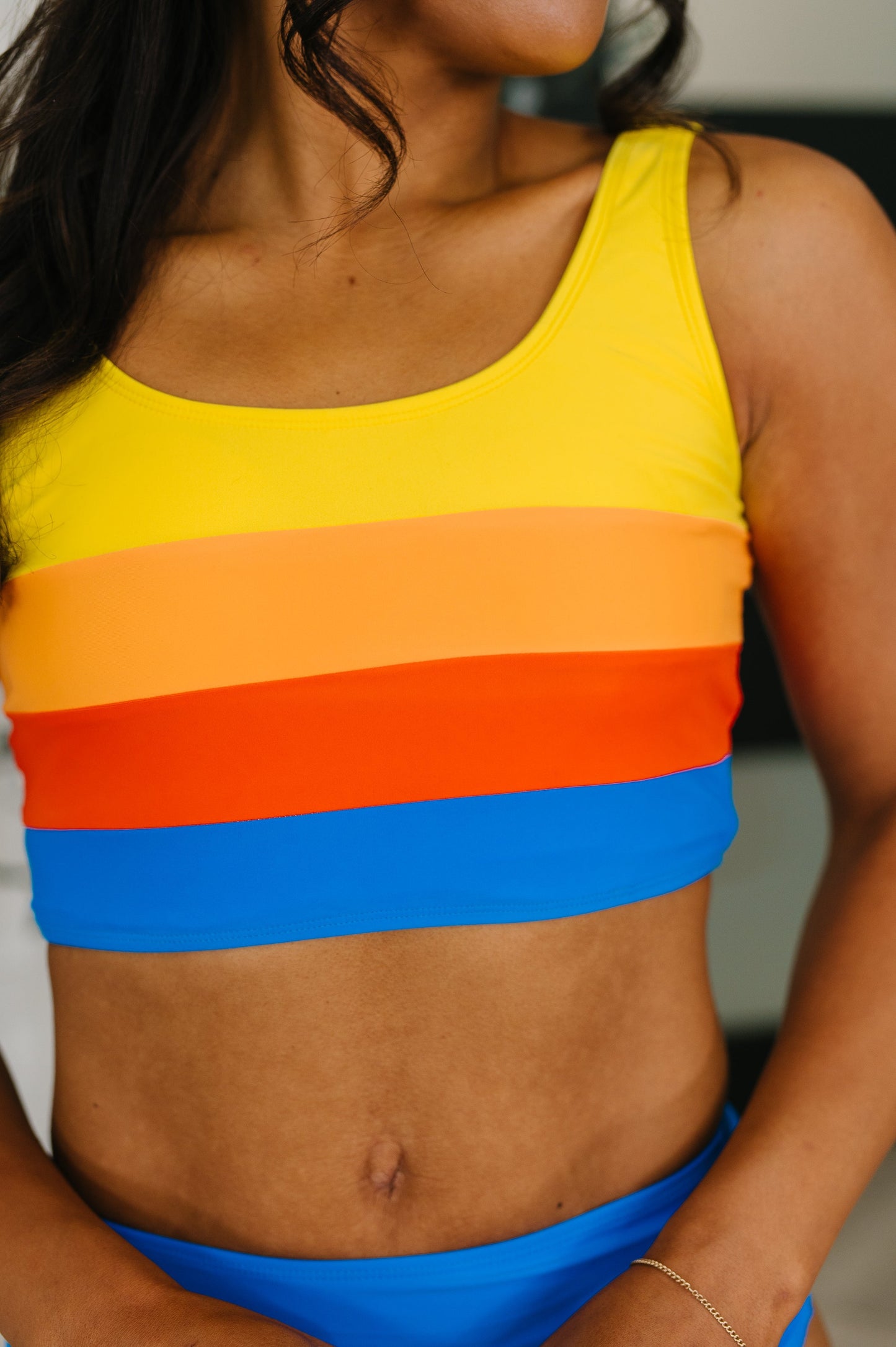 Hazel Blues® | Primary Choice Ruched Swim Set