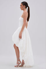 THIS AND THAT POPLIN HIGH LOW DRESS