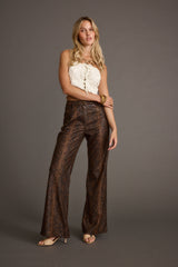 Viper Room Snake Print Vegan Leather Pants