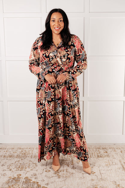 Hazel Blues® |  Send it Over Faux Wrap Maxi Dress