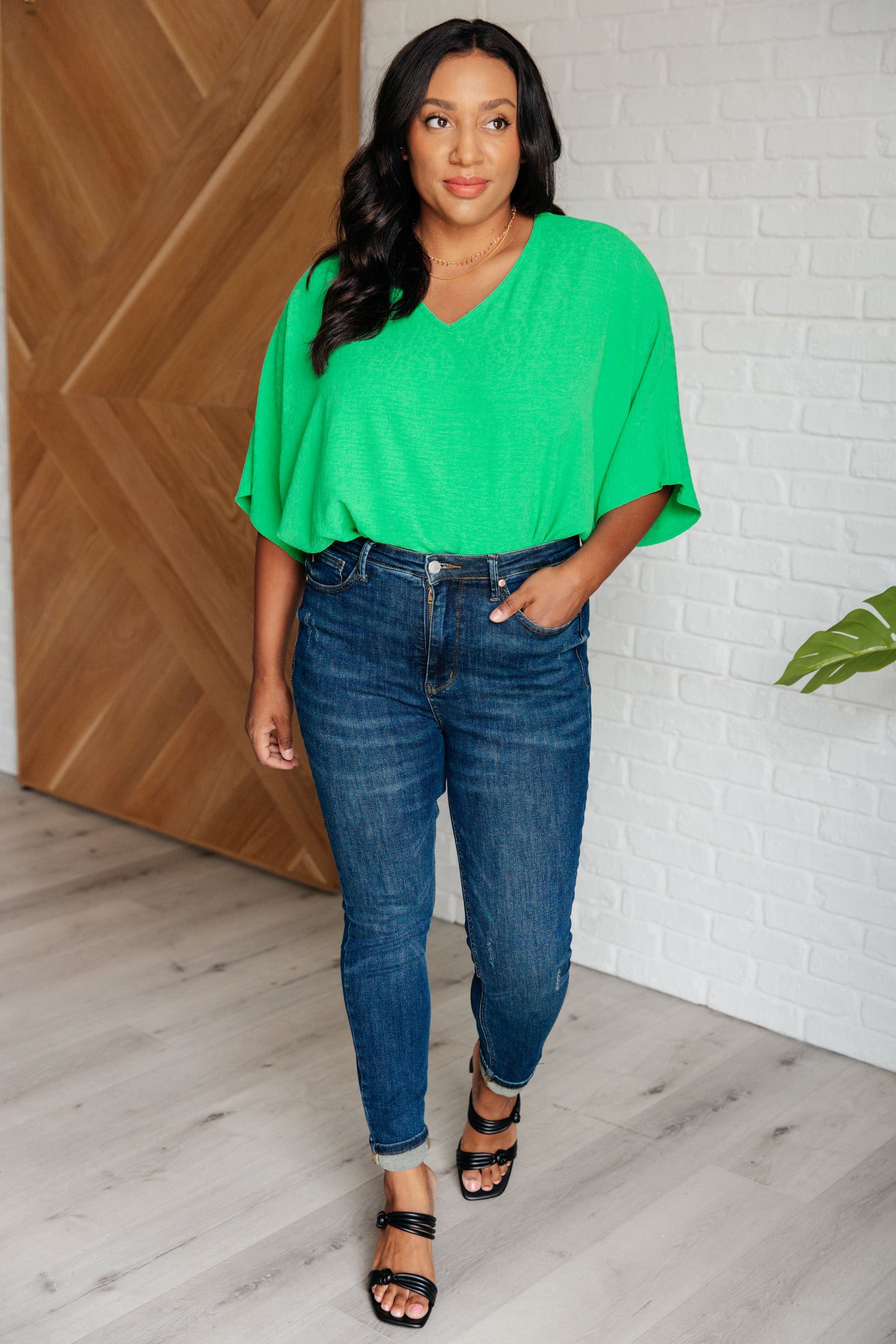 Hazel Blues® |  Set the Expectation V-Neck Top