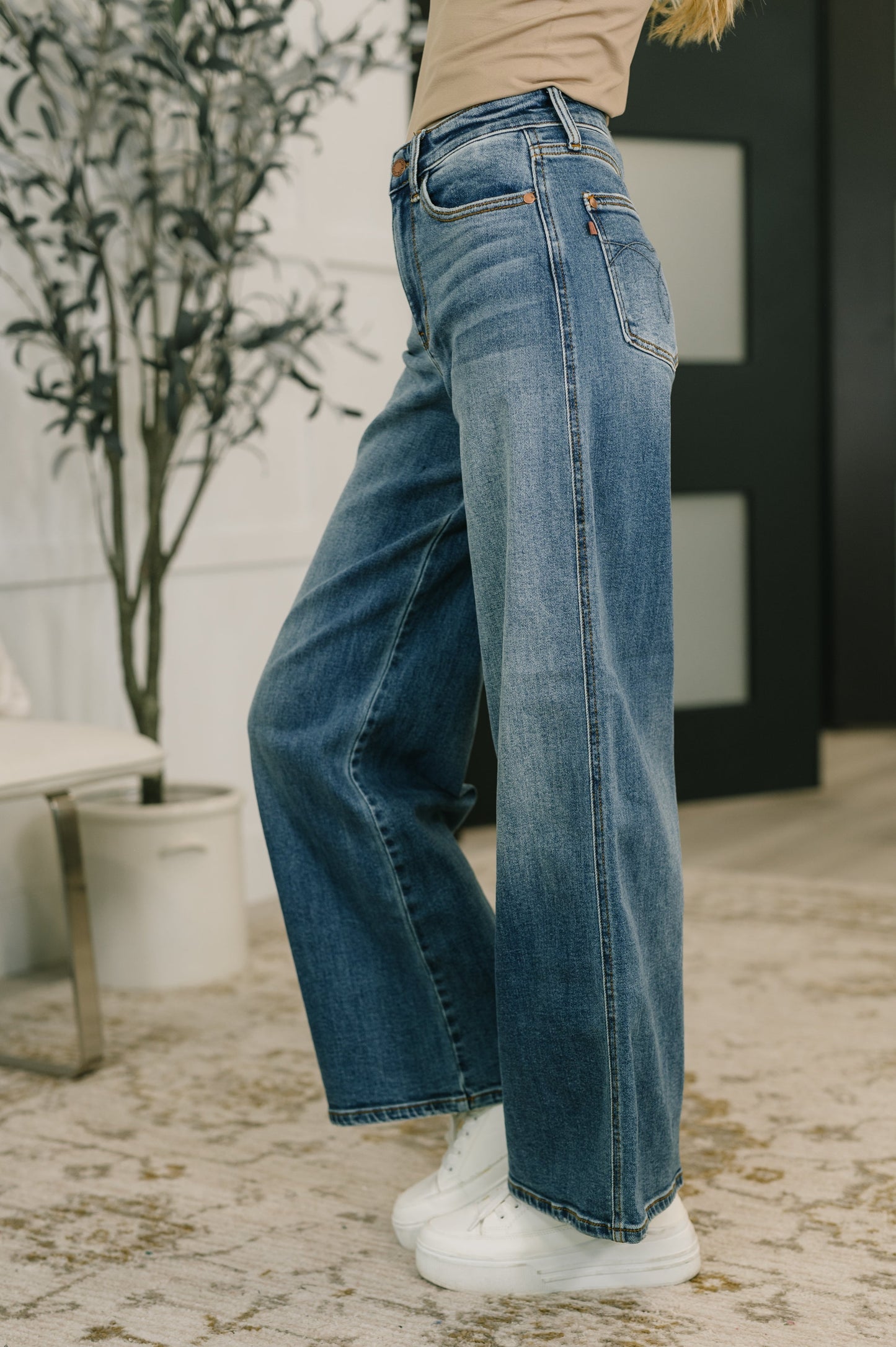 Hazel Blues® |  Shayla High Waist Retro Wide