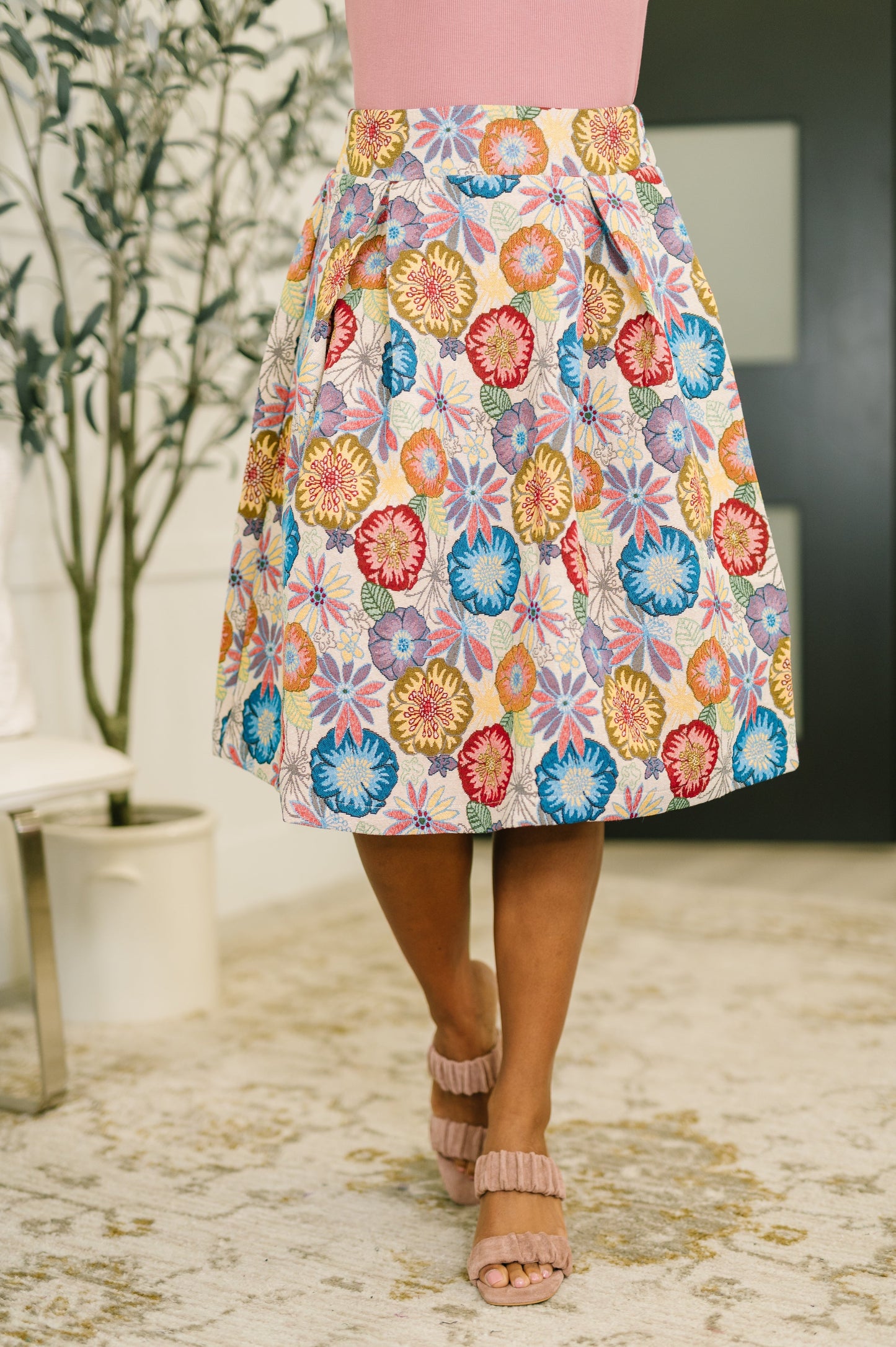 Hazel Blues® |  Sound Mind Floral Midi Skirt