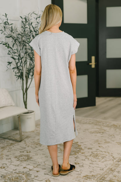 Hazel Blues® |  Sweet Like That Casual Dress in Heather Grey