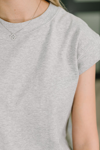 Hazel Blues® |  Sweet Like That Casual Dress in Heather Grey
