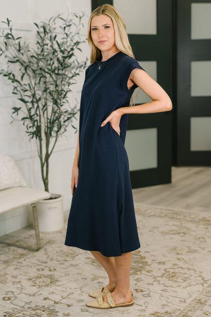 Hazel Blues® |  Sweet Like That Casual Dress in Navy
