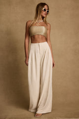 Toulouse Metallic Gold Crop Top