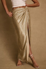 Toulouse Metallic Gold Maxi Skirt