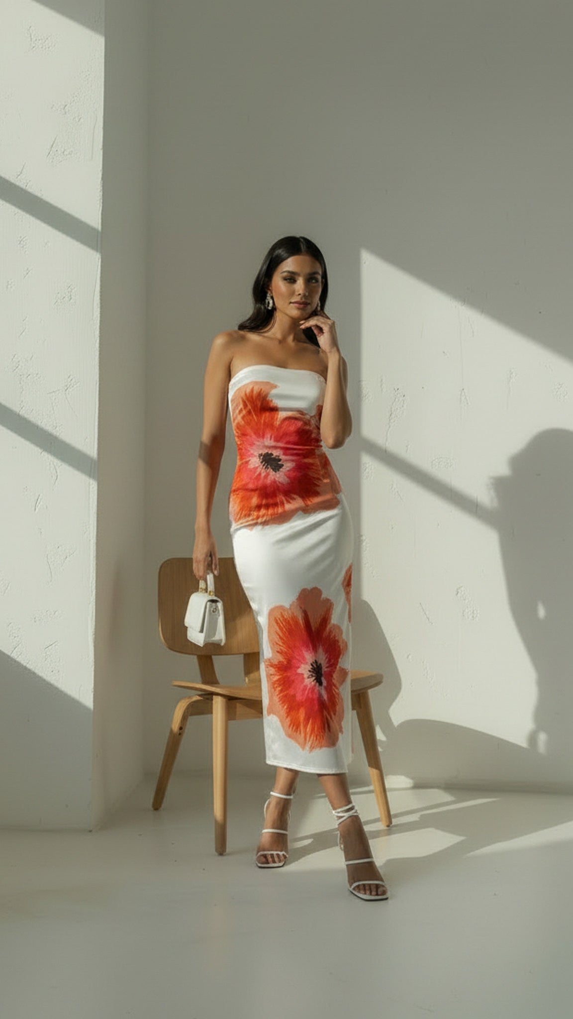 Solara Strapless Midi Dress