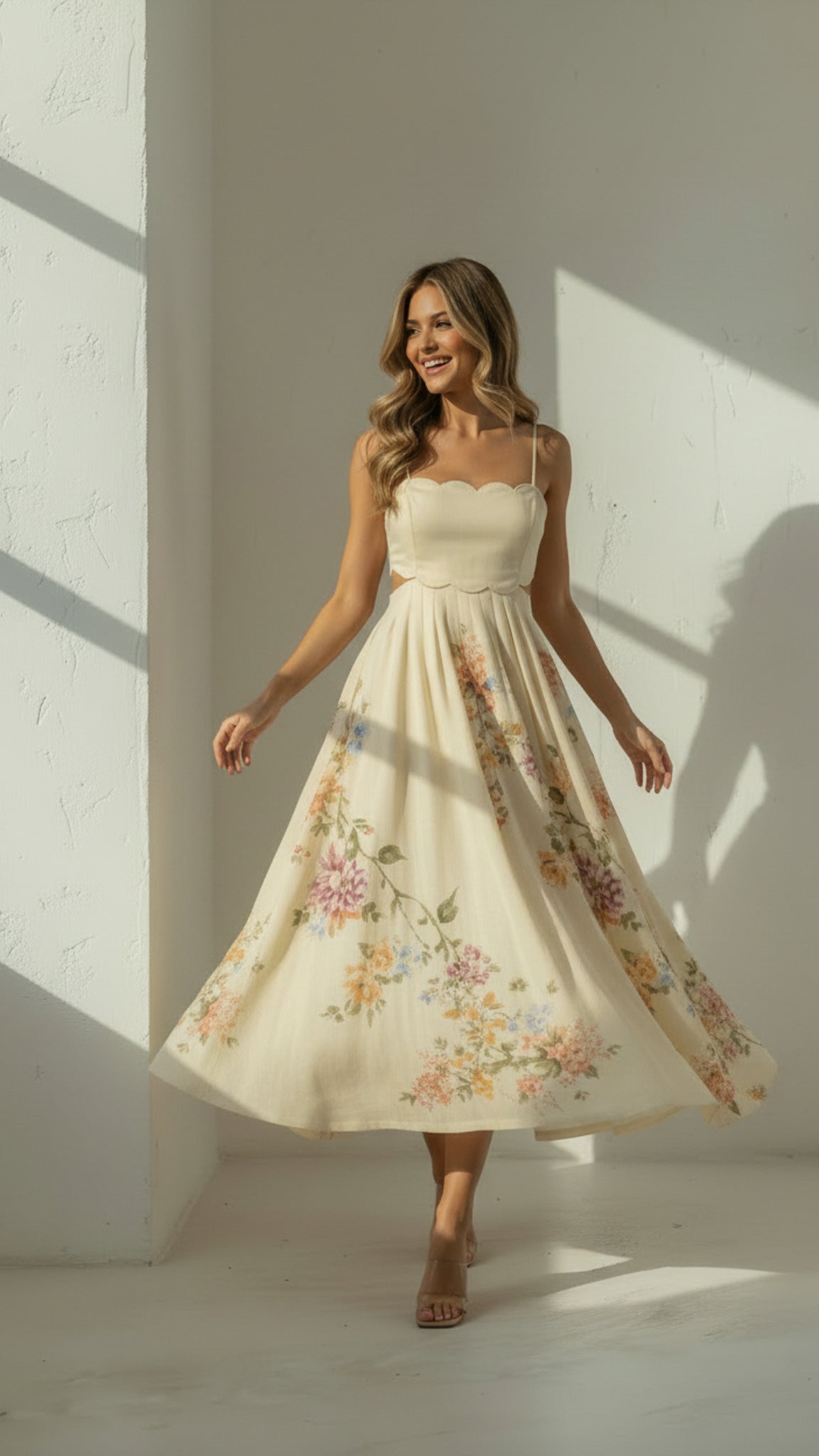 Elowen Floral Midi Dress
