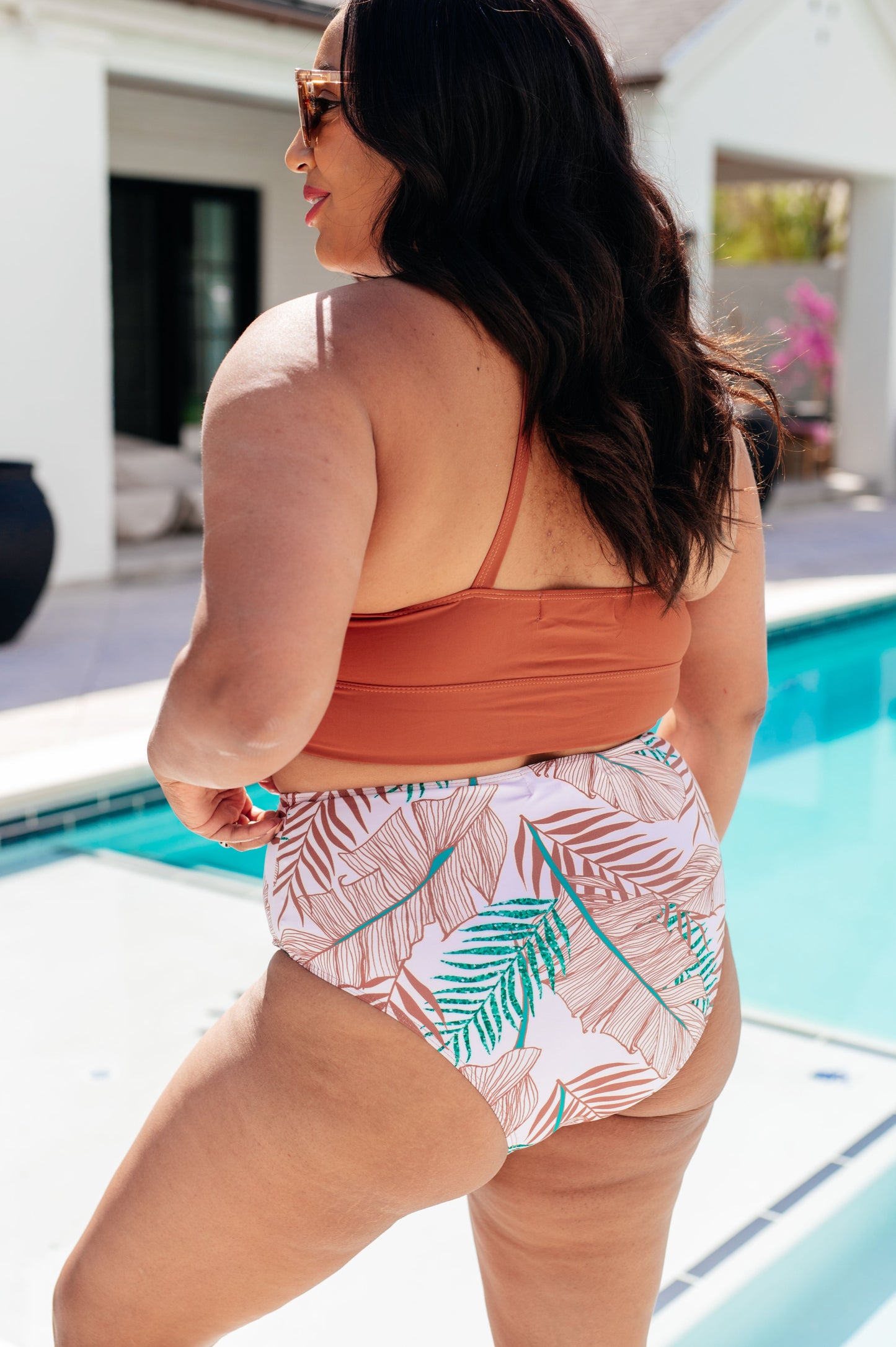 Hazel Blues® | Tahiti Tropical Print Swim Bottoms