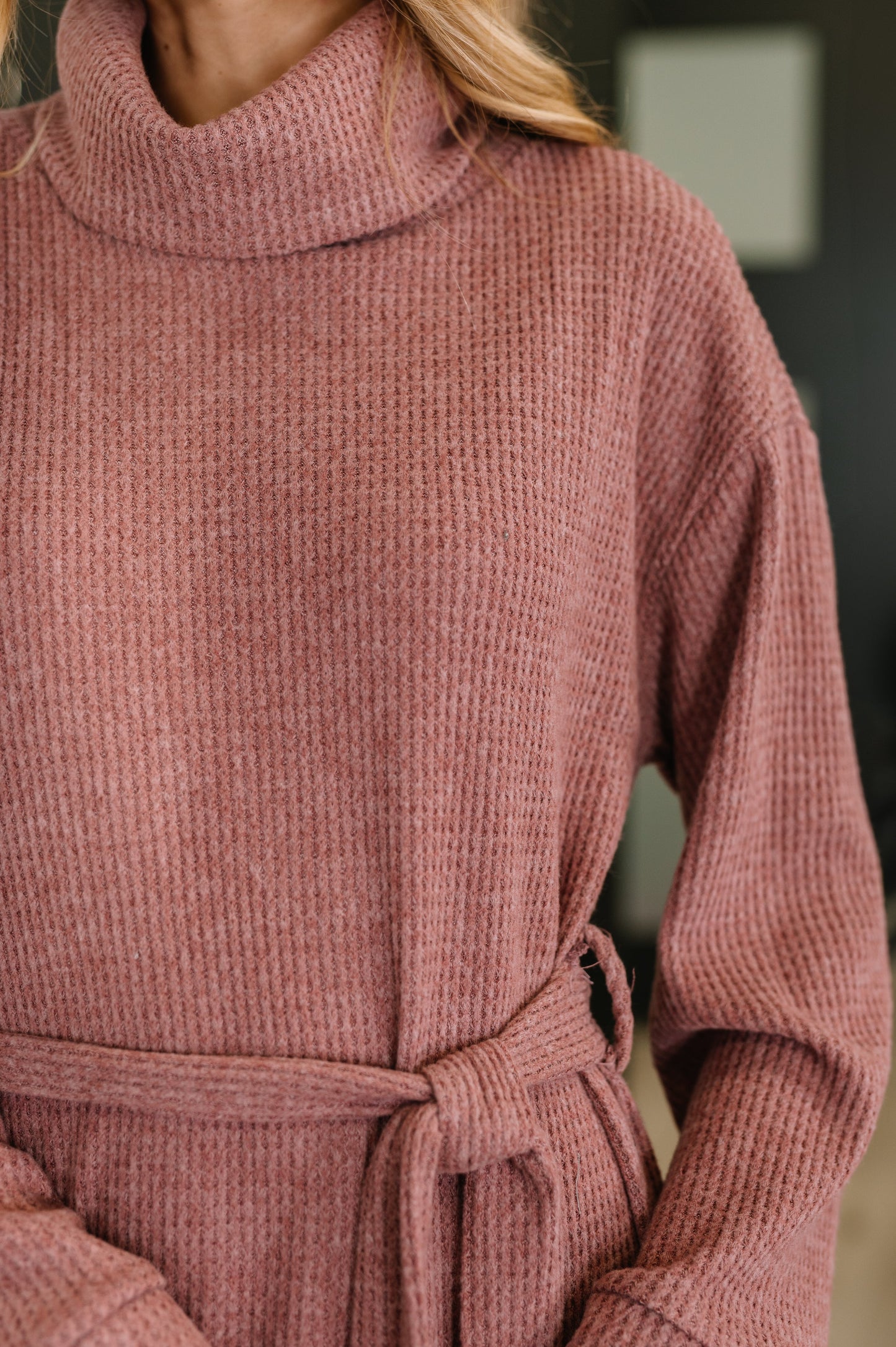 Hazel Blues® |  Travel Plush Knit Dress in Autumn Berry
