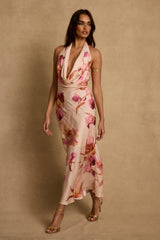 Valentina Light Pink Floral Maxi Dress