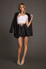 Viper Black Bubble Mini Skirt