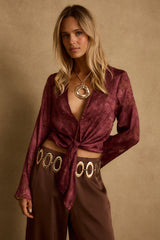 Waverly Mulberry Blouse