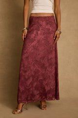 Waverly Mulberry Maxi Skirt