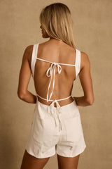 Winona White Denim Romper