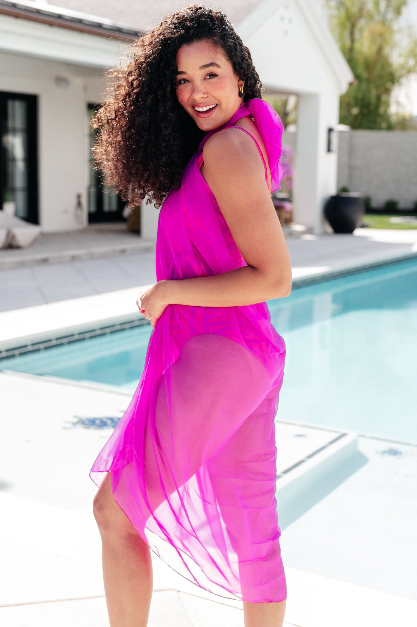 Hazel Blues® | Wrapped In Summer Versatile Swim Cover in Pink