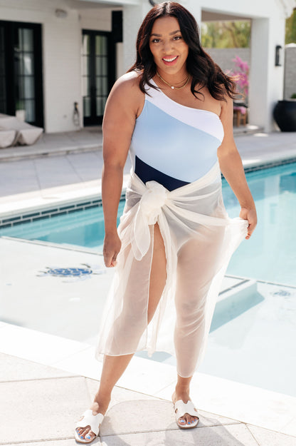 Hazel Blues® | Dominica Color Block Asymmetrical Swimsuit