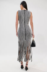 YOU WISH BRAIDED MIDI DRESS