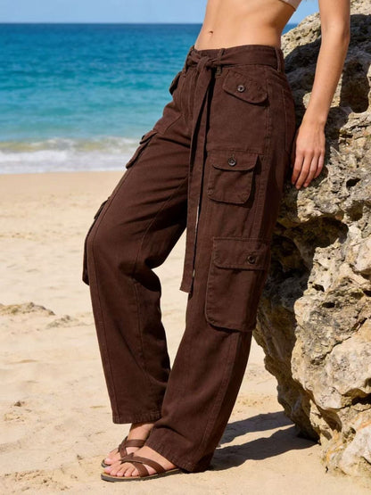 Hazel Blues® |  Wide Leg Cargo Jeans