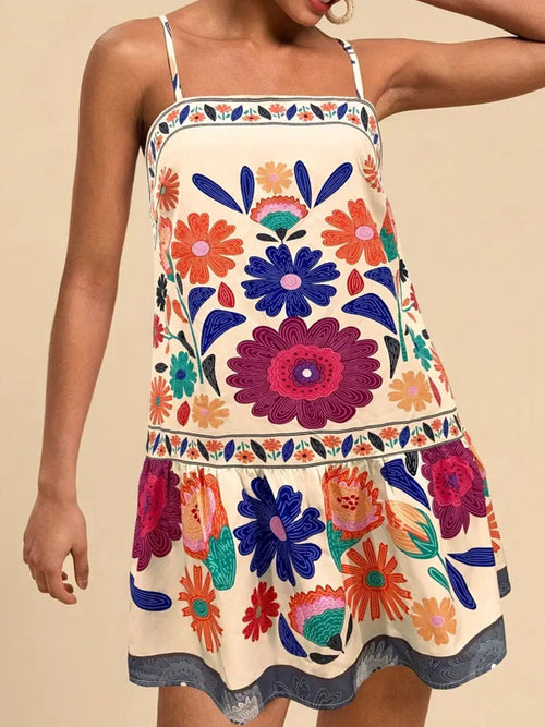 Hazel Blues® |  Floral Print Sleeveless Mini Dress