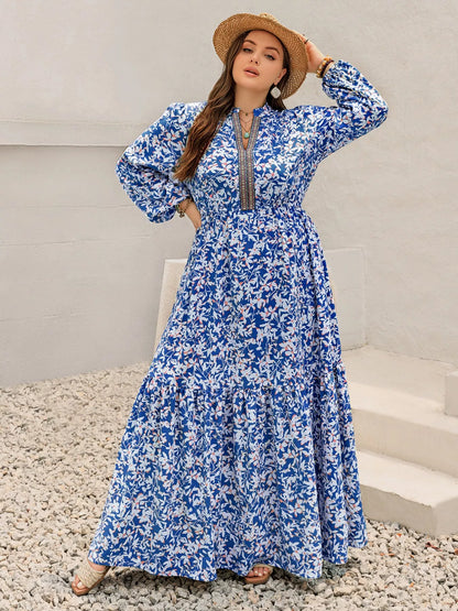 Hazel Blues® | Floral Print Bohemian Maxi Dress