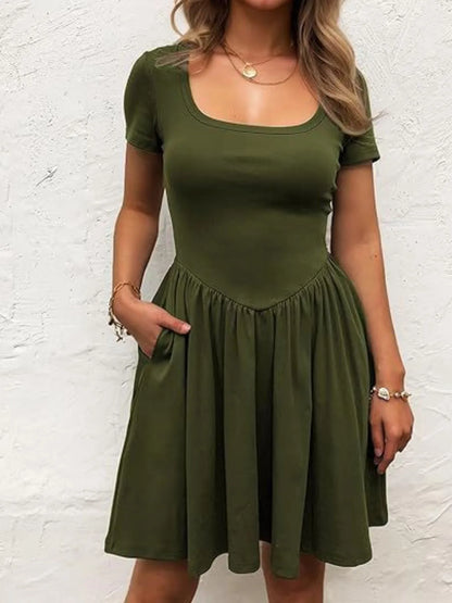 Hazel Blues® |  Short Sleeve Round Neck Mini Dress
