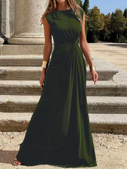 Hazel Blues® |  Twisted Round Neck Sleeveless Maxi Dress