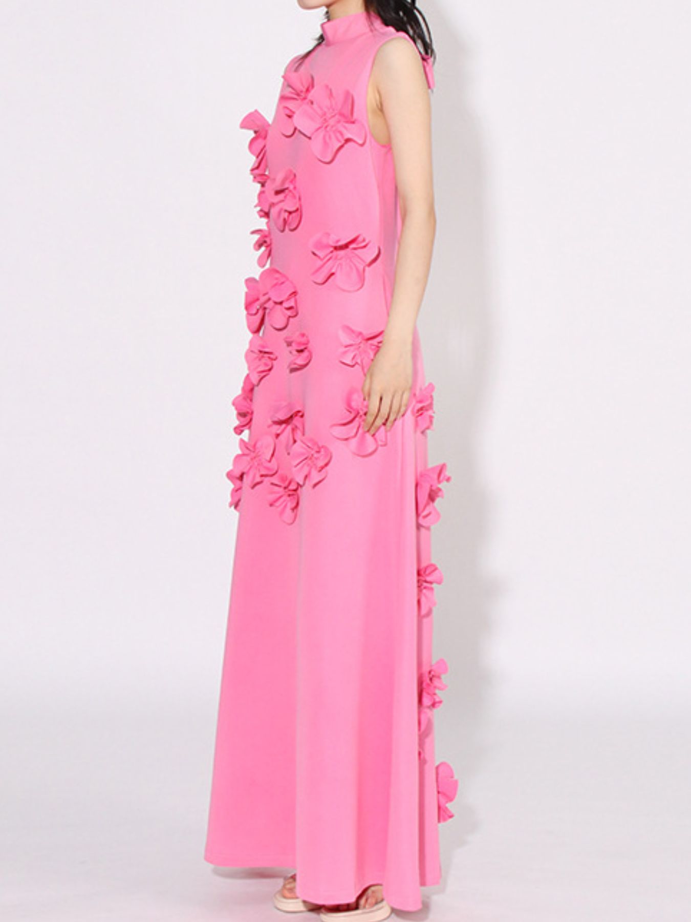 Hazel Blues® |  Floral Applique Sleeveless Maxi Dress