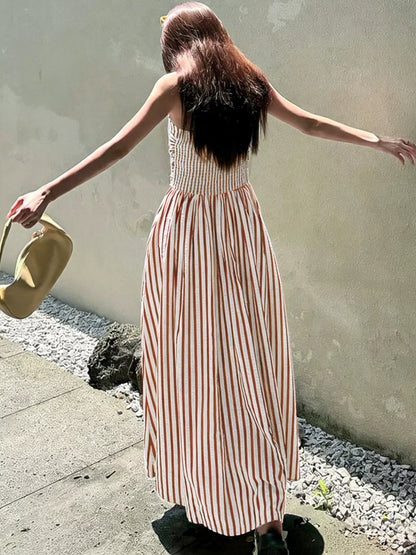 Hazel Blues® |  Striped Spaghetti Strap Casual Maxi Dress