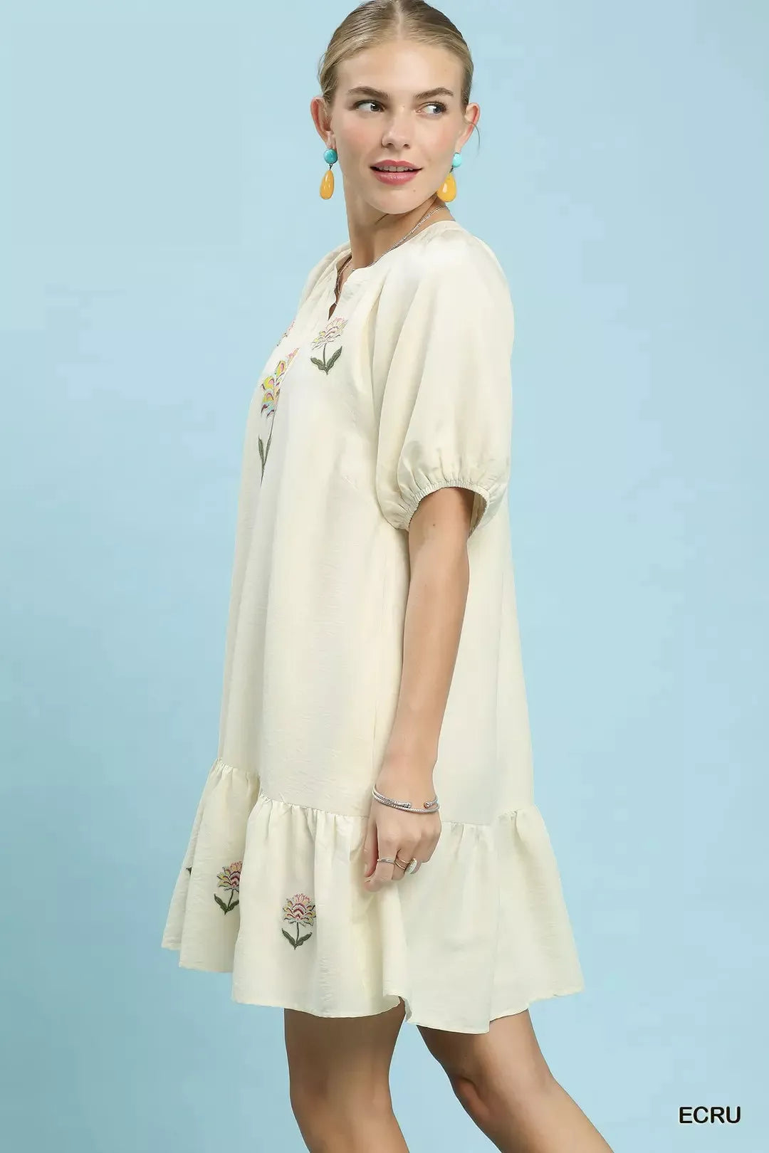 Hazel Blues® |  Umgee Embroidered Floral Babydoll Dress