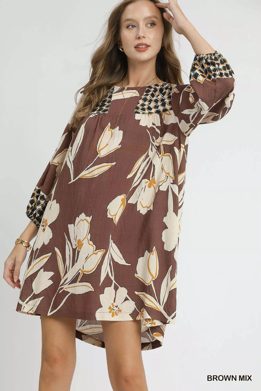 Hazel Blues® |  Umgee Floral High-Low Babydoll Dress