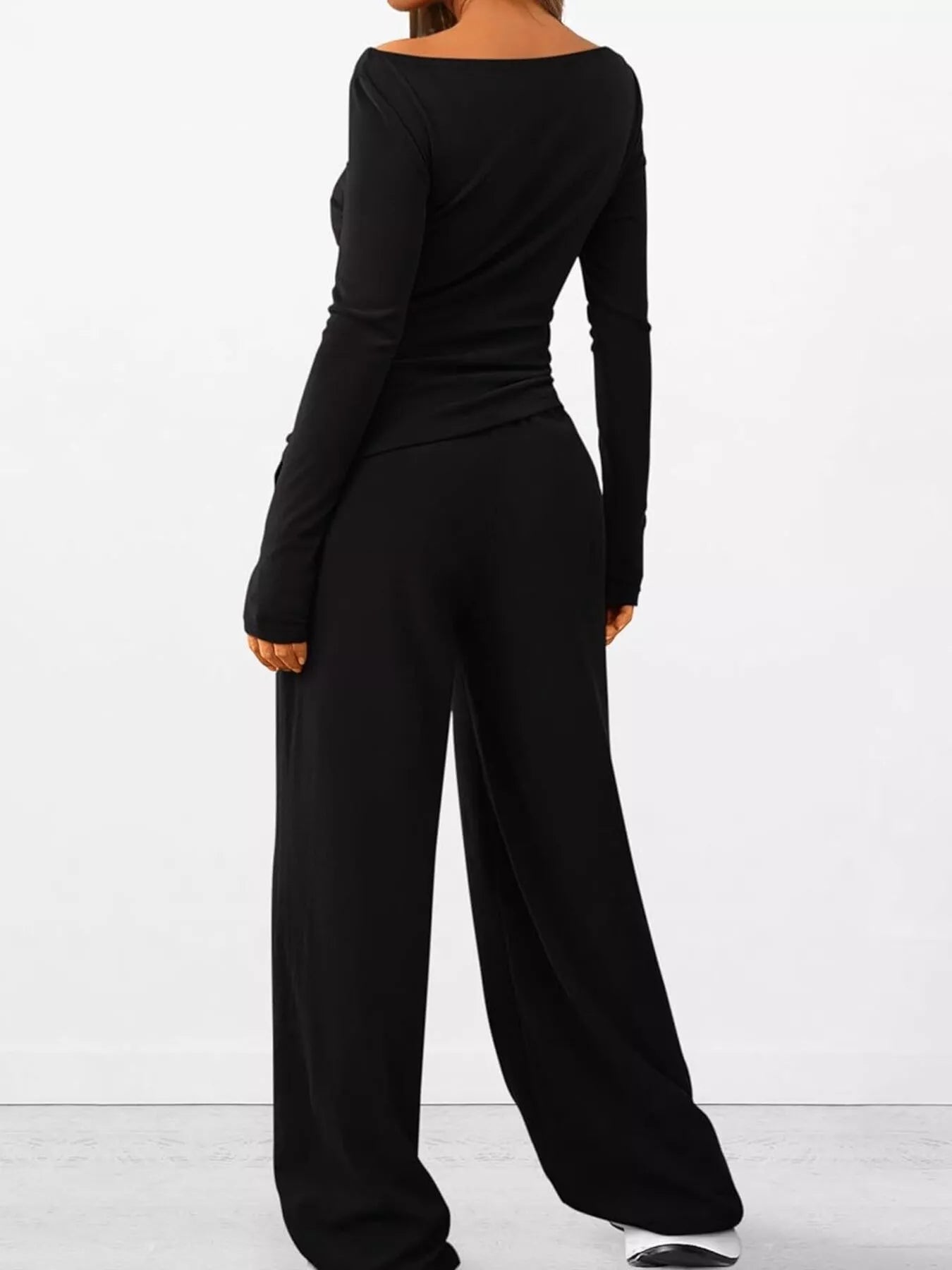Hazel Blues® |  Long Sleeve Top and Wide Leg Pants Set
