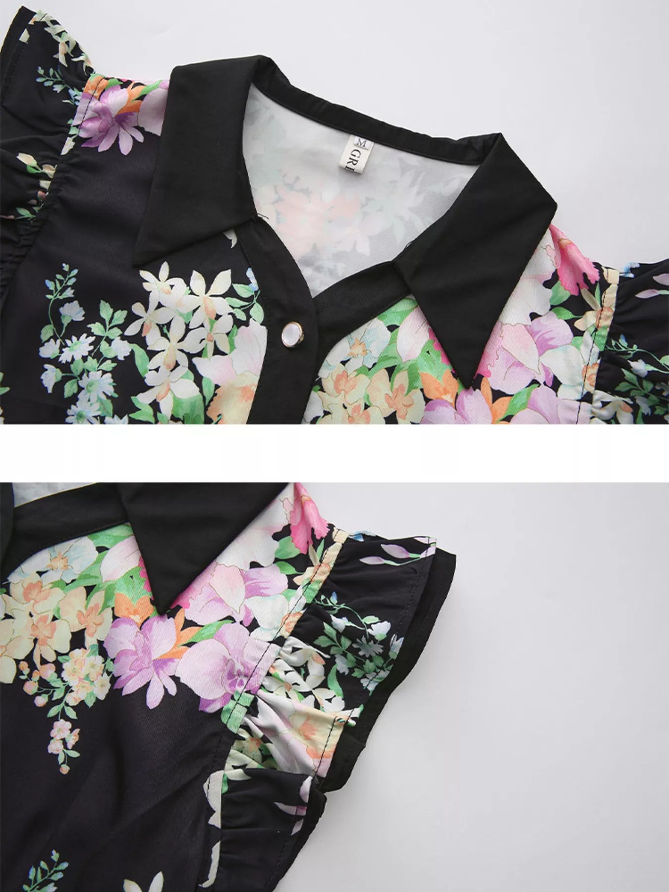 Hazel Blues® |  Floral Print Ruffle Sleeve Midi Dress