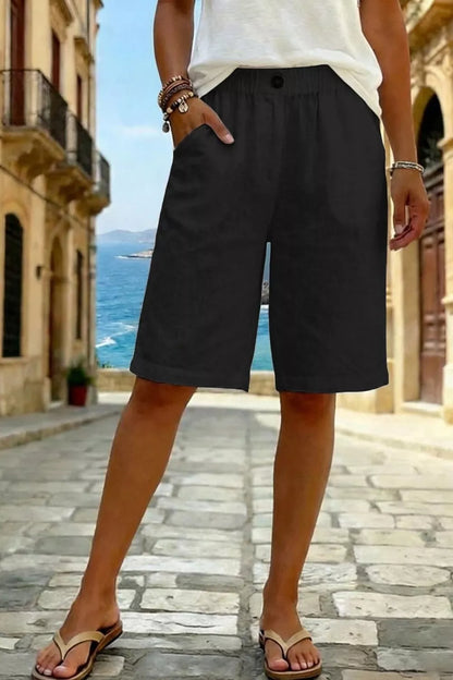 Hazel Blues® |  Elastic Waist Shorts