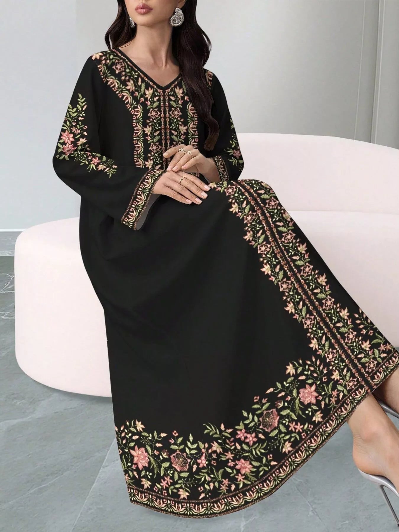 Hazel Blues® |  Floral Long Sleeve Maxi Dress