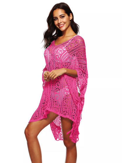 Hazel Blues® | Crochet Knit V-Neck Cover-Up