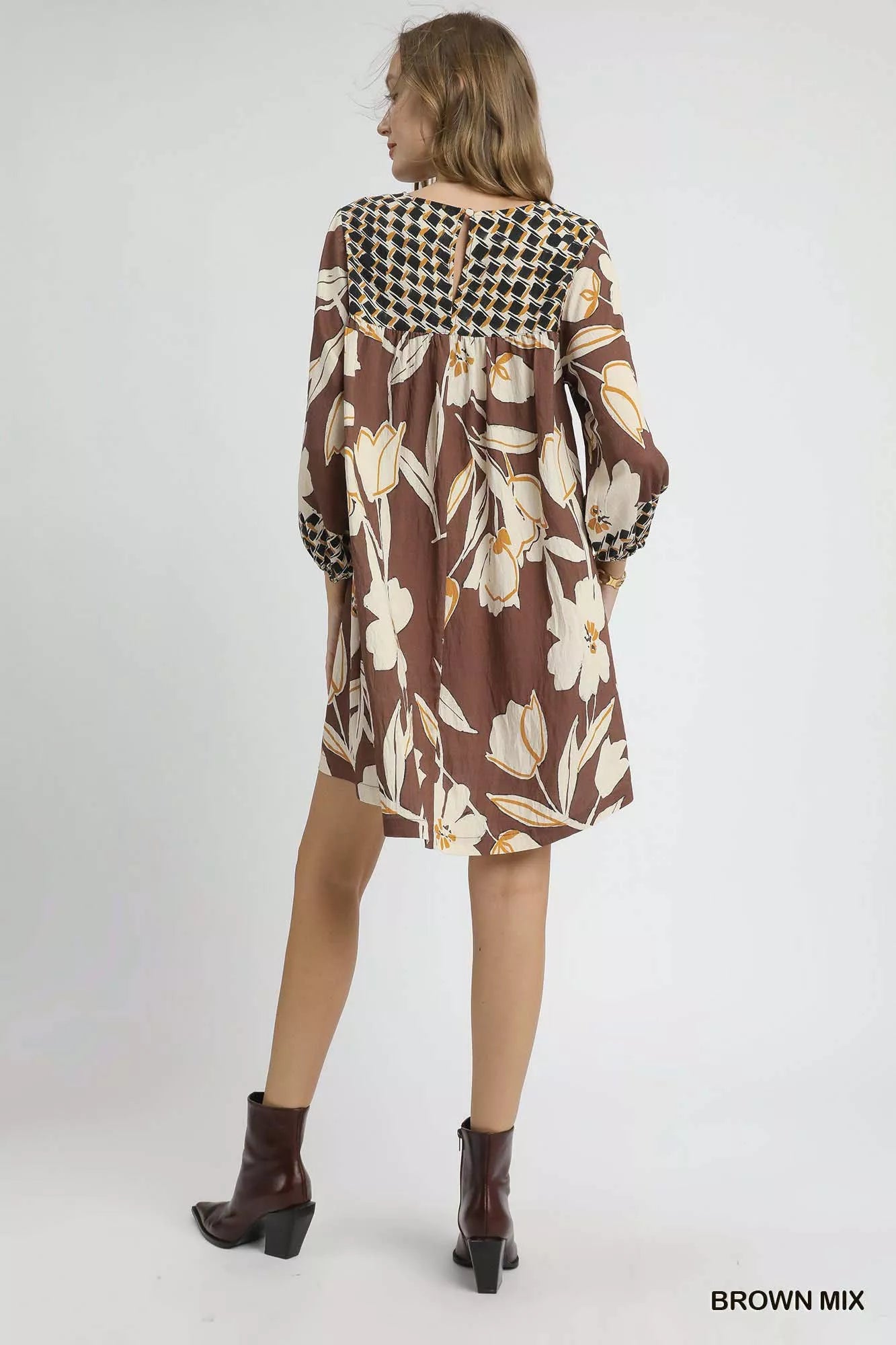 Hazel Blues® |  Umgee Floral High-Low Babydoll Dress