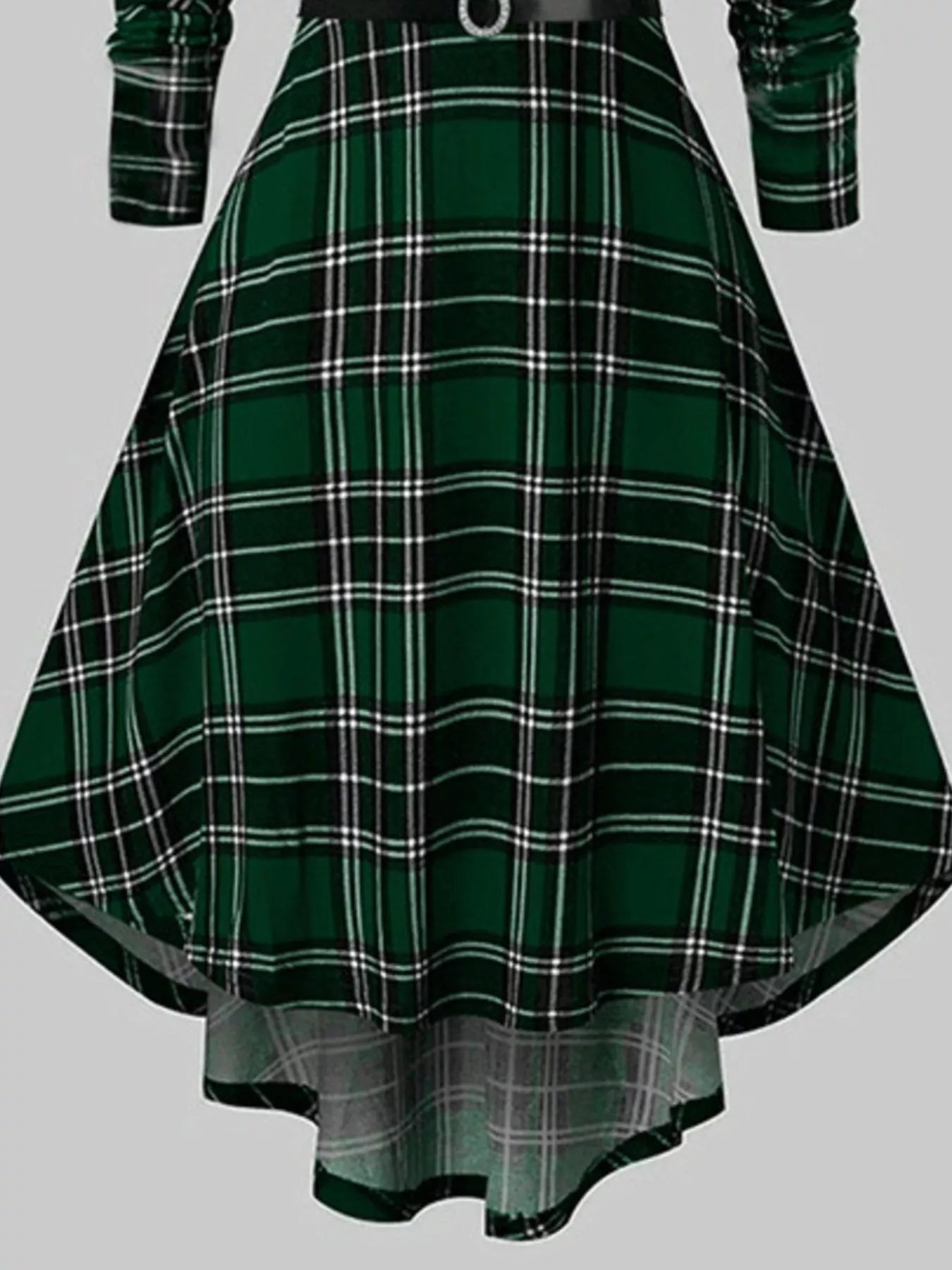Hazel Blues® |  Fuzzy Trim Long Sleeve Christmas Dress