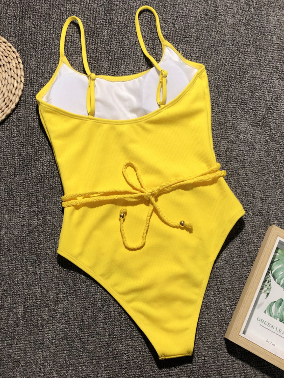 Hazel Blues® | Ribbed Tie Waist One-Piece Swimsuit
