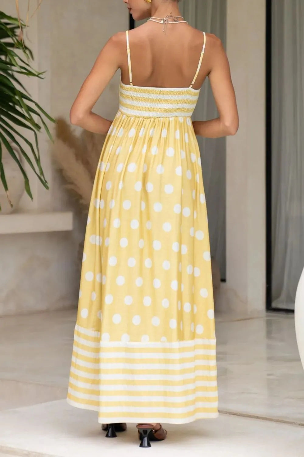 Hazel Blues® |  Polka Dot Square Neck Cami Dress