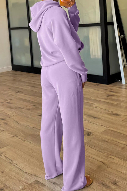 Hazel Blues® |  Half Sleeve Kangaroo Pocket Hoodie and Pants Set
