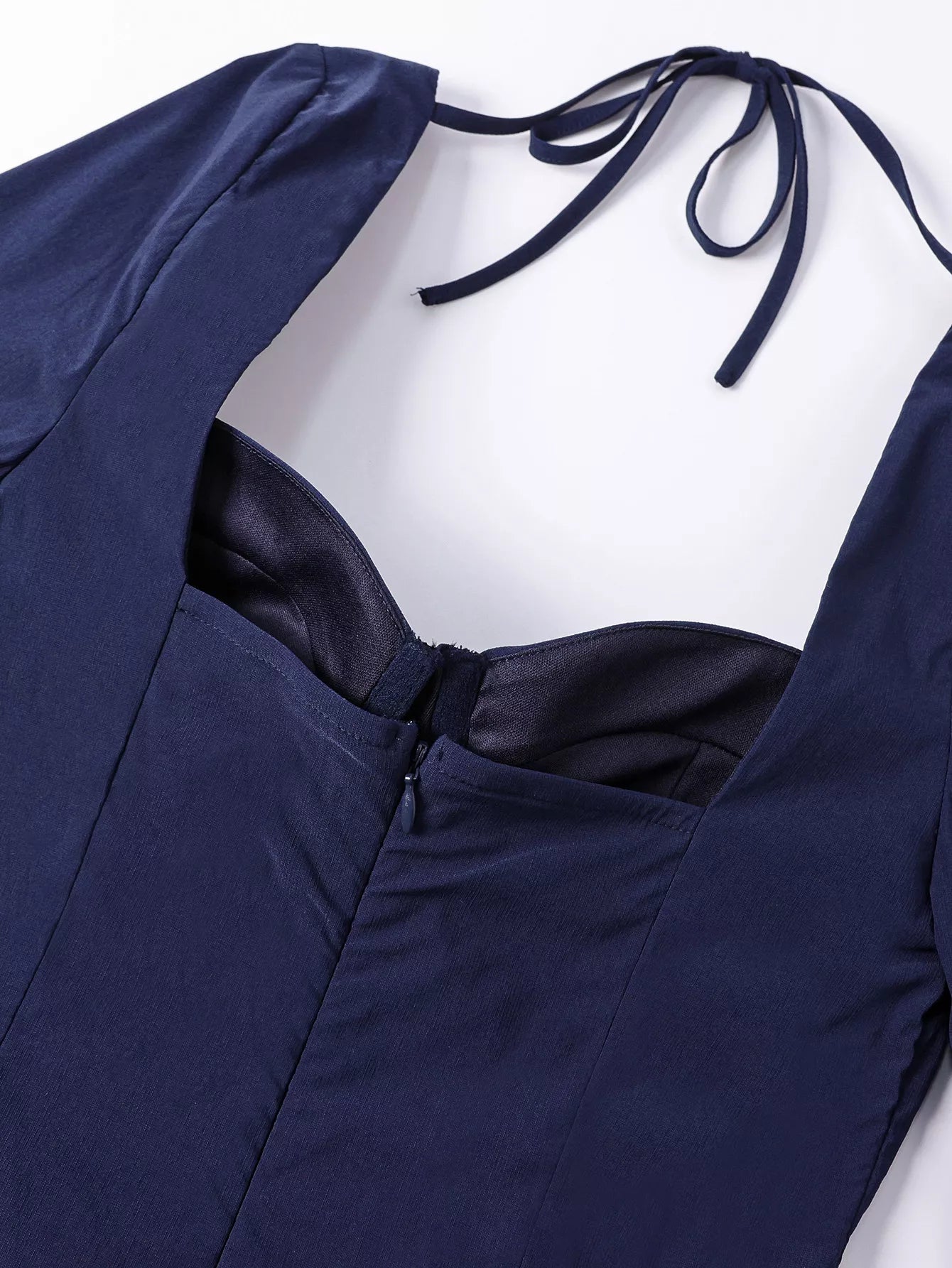 Hazel Blues® |  Sweetheart Neckline Long Sleeve A-Line Midi Dress