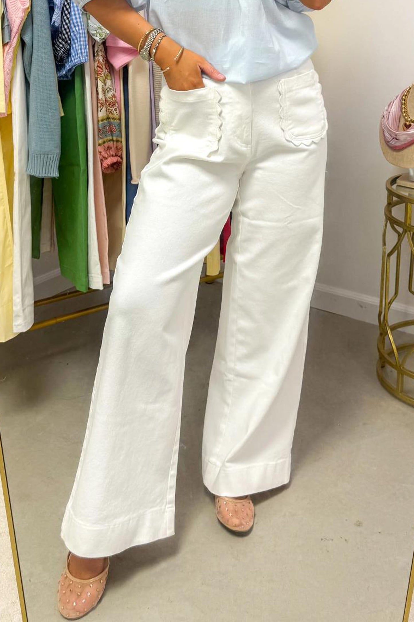 Hazel Blues® |  Sunny Scallop Pocket Jeans