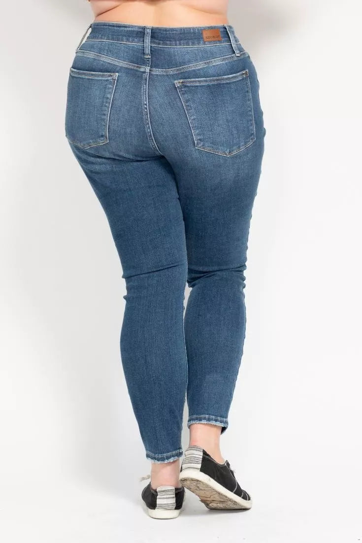 Hazel Blues® | Judy Blue High Rise Button Fly Skinny Jeans