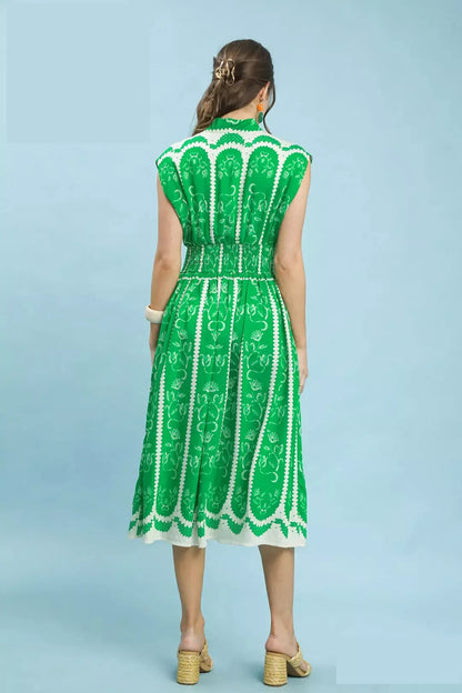 Hazel Blues® |  Umgee Sleeveless Smocked Midi Dress