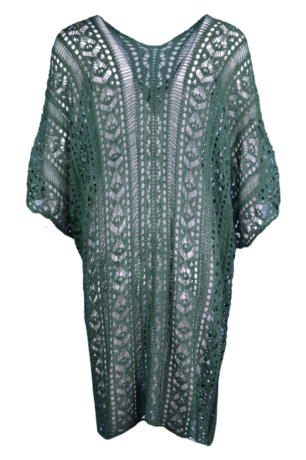 Hazel Blues® | Cutout V-Neck Cover-Up with Tassel