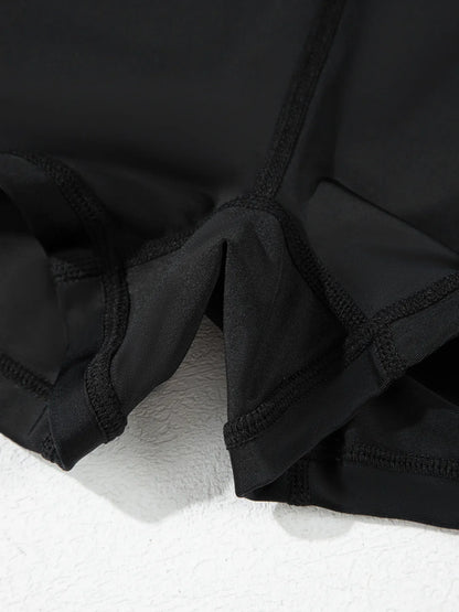 Hazel Blues® | High Waisted Drawstring Swim Shorts