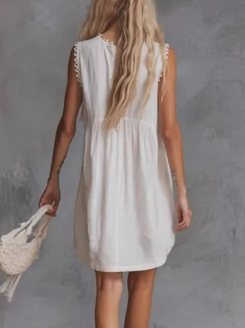 Hazel Blues® |  Sleeveless V-Neck Mini Dress with Pockets